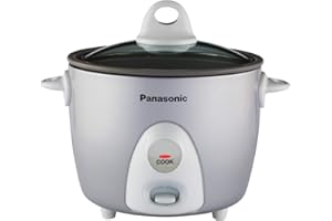 Panasonic SR-G06FGL Rice, Steamer & Multi-Cooker, 3-Cup (Uncooked), 3 Cups 6 Cups Cooked, Silver