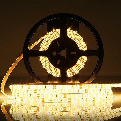 Akelizeng Warm White Tape Waterproof Strip IP65 Led Ribbon 12v Supply for Kitchen Ceiling Lights, for Indoor Or Outdoor(Does not Include Power), 60 W