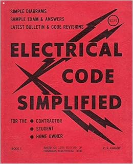 Electrical Code Simplified Book 1 P S Knight Books Amazon Ca