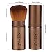 ACEVIVI Retractable Makeup Brush Dense Bristles Makeup Brush Concealer Foundation Blush Face Powder Bronzer Handle Brush, Coffee