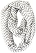 VIVIAN & VINCENT Soft Light Weight Zig Zag Chevron Sheer Infinity Scarf (Airy Gray)