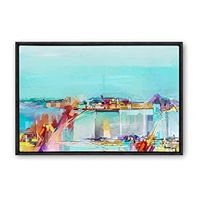 signwin Framed Canvas Wall Art Color Abstract Canvas...