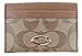 Coach Signature PVC Card Case Khaki Saddle F63279IMBDX