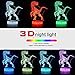 Dinosaur 3D Night Light for Kids, Dinosaur Toys for Boys, 16 Colors Dinosaur Lamp with Remote, Cool Gift for Dinosaur Birthday Party Supplies
