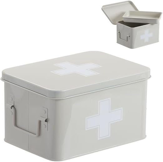 BOTIQUIN METAL BEIGE: Amazon.es: Hogar