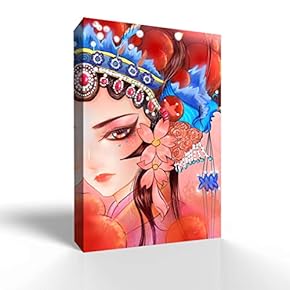 Canvas Wall Art Chinese Opera Character Pictures Home Wall Decorations for Bedroom Living Room Paintings Canvas Prints Framed - 12x18 inches