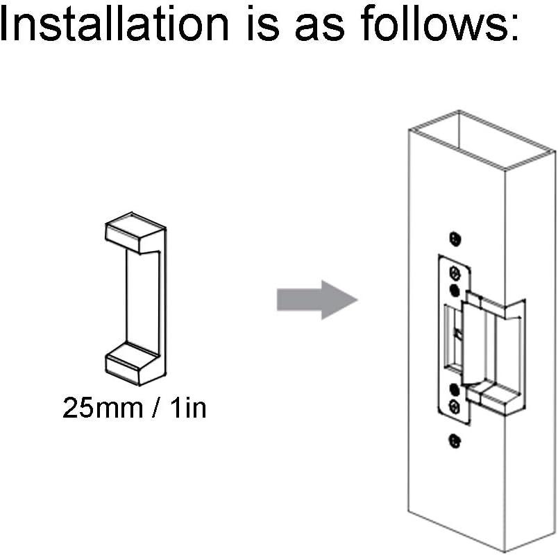 Extension Plate For Electric Strike Lock Access Control System 25mm /1in