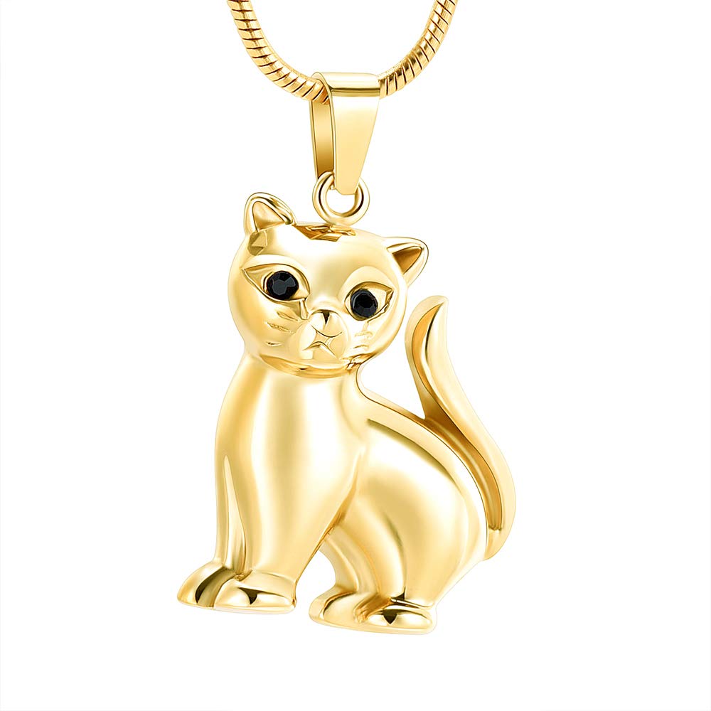 AIWENXI Pet Cremation Jewelry for Ashes Memorial Ash Jewelry Keepsake Cat Urn Pendants for Animal Ashes Necklace
