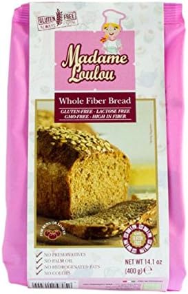 Madame Loulou Gluten Free Bread Mix (High in Fiber, Clean Label) 14.1oz (Pack of 6) (Whole Fiber Bread Mix)