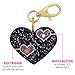 BLINGSTING Personal Safety Alarm for Women - Black Glitter Heart Self-Defense Keychain, LED Light - 125 Decibel Emergency Security Alarm (1 Count)