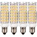 Simba Lighting LED E11 T6 Mini-Candelabra JD Light Bulb 5W 40W to 50W Halogen Replacement (4 Pack) 88SMD2835 Corn JDE11 120V for Chandeliers, Sconce, Cabinet Lighting, Soft White 3000K, Dimmable