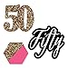 Big Dot of Happiness Chic 50th Birthday - Pink, Black and Gold - DIY Shaped Party Cut-Outs - 24 Count