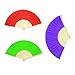 10pcs Multicolor Silk Folding Fan Bamboo Handheld Fans Silk Folded Fans for Home Decoration and Wedding, Party