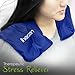 Inerzen Neck and Shoulder Hot and Cold Big Gel Pad Full Coverage Therapy Wrap for Pain, Muscle, Stress Relief - Microwavable and Freezable