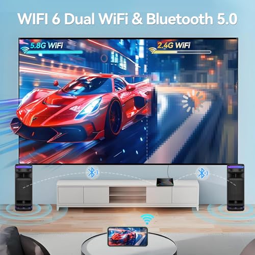 EASYTONE Android TV Box 14.0 2025, 4GB RAM 32GB ROM Android 14 TV Box 4K 8K WIFI6 1000M Ethernet Smart TV Boxes HDR10 R69 Plus H728 Octa-core TV Boxes Support 3D 2.4G 5.8G Dual WiFi BT5.0 USB 3.0