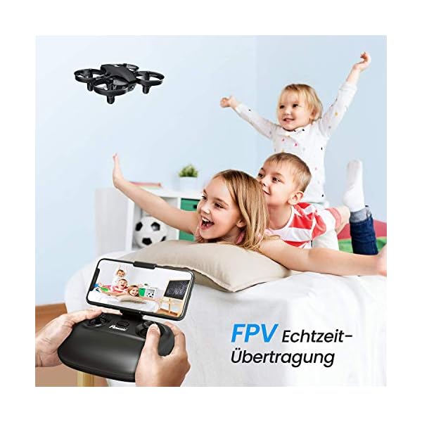 Potensic Mini Drohne mit Kamera RC Quadrocopter 2.4Ghz FPV Live Übertragung Ferngesteuerte Kinder Drohne Spielzeug für… – Bild 3