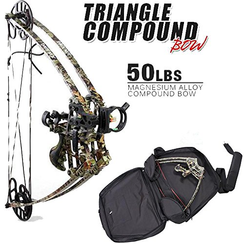 Smarty 40-50lbs Triangle Compound Bow Magnesium Alloy Camo Archery Hunting Bows Kit