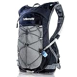 Vibrelli Hydration Backpack & 2L Hydration Bladder - High Flow Bite Valve - Hydration Pack for Cycling, Running, Hiking