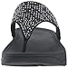 FitFlop Women's Lulu Popstud Flip Flop, Black, 6 M US