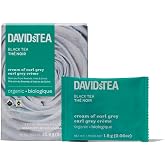 DAVIDsTEA Organic Cream of Earl Grey &ndash; High Caffeine Black Tea with Bergamot &amp; Natural Vanilla &ndash; 12 Count &ndash; Smooth, Citrusy &amp; Rich Breakfast Blend with a Comforting Creamy Twist