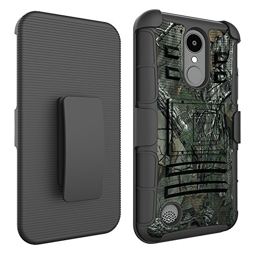 LG Phoenix 3 Case, LG Fortune Case, LG K4 2017 Case, Ranyi [3 In 1 Armor] Heavy Duty 360 Degree Full-Body Rugged Holster Armor Dual Layer Case with [Kickstand] [Belt Swivel Clip] (camo) - Thumbnail 2