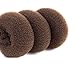 AJOY 3 Pcs Mini Size Brown, Small Bun Maker for Kids, Sock Bun Donut for Thin Hair, Doughnut Bun Form Toddler for Girls, Dance, Child, Ballet, Ballerina Etc., 2-2.6 Inch