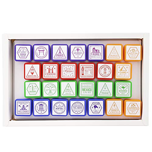 Use these fun passport stampers to make learning geography interactive and creative. The pack of 26 passport stampers features 26 unique designs. They are made of premium quality, non-toxic material which makes them safe to use. The stamps are also great to decorate your travel journal and scrapbooks.