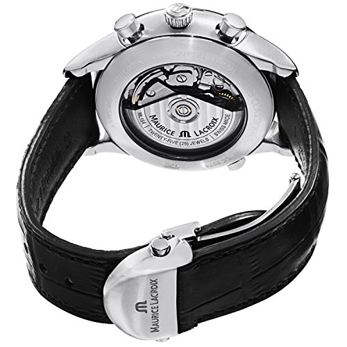 Maurice Lacroix Les Classiques Chronographe Phases de Lune – Reloj automático para hombre con esfera negra LC6078-SS001… - Imagen 3