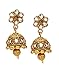 Bindhani Women's Indian Jewelry Simple Bridal Wedding Party Wear Crafted Brides Gold Plated Kundan Polki Choker Necklace Earrings Tikka Fashion Bollywood Style Jewellery Tika Set for Bridemaids
