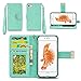 iPhone 7 Case - IZENGATE [Classic Series] Wallet Cover PU Leather Flip Folio with Stand (Mint)
