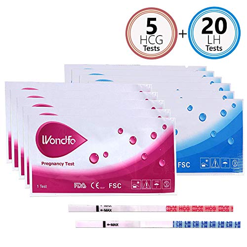 Wondfo Combo Ovulation and Pregnancy Tests,20 LH + 5 HCG