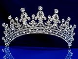 SparklyCrystal Princess Bridal Wedding Prom Rhinestone Crystal Tiara 10312 (Silver)