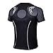 G-LIKE Men's Black Iron Man Short T-Shirt