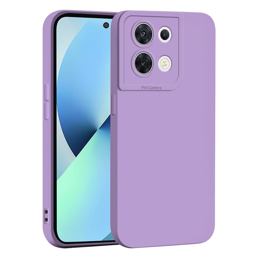 SEAHAI Case for OPPO Reno 8 5G (Reno8 5G), Ultra Thin Premium Soft Silicone Phone Cover with Thickened Camera Protection Design, Shockproof TPU Bumper Fashion Case Cover - Purple