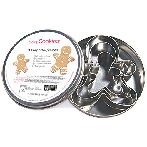 Scraf Cooking 2009 - Juego de 3 moldes para galletas en forma de muñeco, Mannala, manila, Gingerbread de Navidad, moldes para repostería, galletas, pasteles arenados, decoración 2009