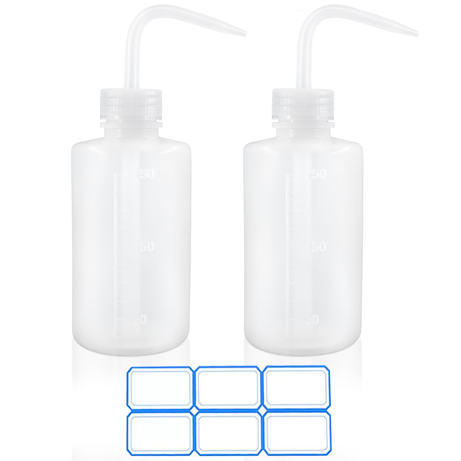 Photo 1 of DTDNZKN 2 Pack 8oz (250ml) Wash Bottles with Narrow Mouth and Labels - Ideal for Medical Use, Succulent Care, Cleaning, and Washing