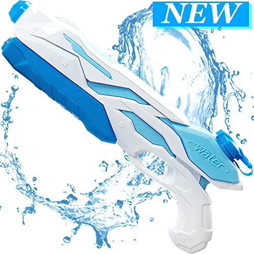 SAOCOOL Pool Guns for Kids, Water Guns High Capacity 1200CC Squirt Gun 32ft Water Soaker Blaster Squirt Toy Swimming Pool Beach Sand Water Fighting Toy (Blue)
