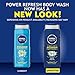 NIVEA Men Power Refresh Body 3-in-1 Wash - Face, Body, Hair with Citrus Scent - 16.9 fl. oz. Bottle