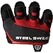 Steel Sweat Gym Gloves - Crossfit WOD Workout - Weight Lifting Gloves to Protect Your Palms for Men & Women - Skins Red/Gray Small