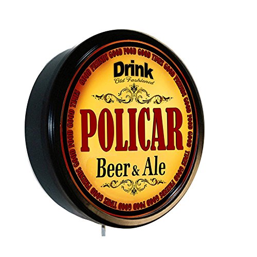 Goldenoldiesclocks POLICAR Beer and Ale Cerveza Lighted Wall Sign