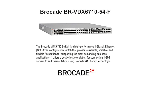 Amazon Com Brocade Br Vdx6710 54 F Top Of Rack Ethernet Fabric Sw Computers Accessories