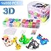 Upgrade 3D Perler Beads Kits,16000 pcs Fuse Bead Kits, 20 Colors (5 Glow In The Dark),Included 3D Full Size Patterns, Tweezers, Pegboards, Ironing Paper- Works with Perler Beads
