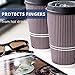 Glowcoast Disposable Coffee Cups With Lids - 16 oz To Go Coffee Cup (70 Pack). Large Travel Cups Hold Shape With Hot and Cold Drinks, No Leaks! Insulated Ripple Cups Protect Hands, No Sleeves needed.
