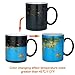 Doublewhale Funny Coffee Mugs,Heat Changing Coffee Magic Mug,Sensitive Ceramic Tea Cups,Days and Night Earth Map,Novelty Gifts for Father, Teacher, Kids and Friends-12 Oz