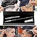 Hair Engraving, MagiForet Hair Tattoo Pen, Hair Razor Pen, Hair Tatoo Trim Styling Face Eyebrow Shaping Device, Hair Engraving Shaver Pen + 10 Blades + Tweezers for Men Women Teens (Black)
