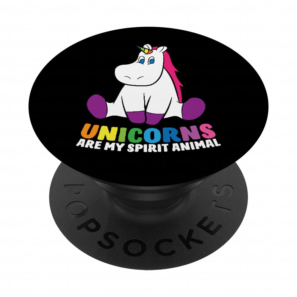 Unicorns Are My Spirit Animals Cute Unicorns PopSockets Adhesive PopGrip