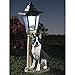 Bits and Pieces - Solar Dog Lantern-Solar Powered Garden Lantern - Resin Dog Sculpture with LED Light (Boston Terrier) - 13.5