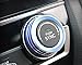 iJDMTOY 2pcs Blue Anodized Aluminum AC Climate Control Turner Ring Covers Compatible with 2016-21 10th Gen Honda Civic