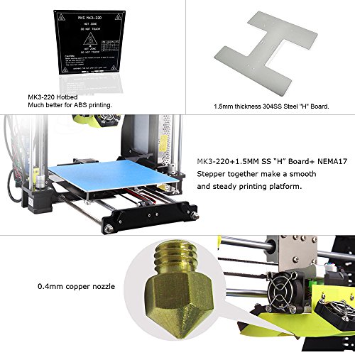 KKmoon High Precision Desktop 3D Printer Kit Reprap i3 DIY Self Assembly 12864 LCD Screen Acrylic Frame Printing