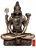 Aone India 8.5' Lord Shiva In Dhayana Mudra Bonded Bronze | Home Decor.